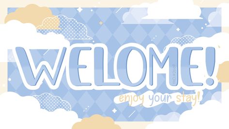 Aesthetic Welcome Banner, Welcome Discord Banner, Welcome Banner Discord, Cute Youtube Banner, Discord Welcome Banner, Rules Discord Banner, F2u Banner, Welcome Discord, Blue Discord Banner