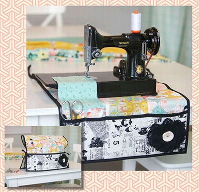 Download Featherweight Cover Pad Free Pattern Couture, Patchwork, Featherweight Sewing Machine Cover, Featherweight Cover Pattern, Singer Featherweight Sewing Machine, Sewing Machine Cover Pattern, Featherweight Sewing Machine, Sewing Machine Quilting, Machines Fabric