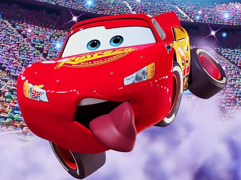 From Pixar’s Cars (2006) Mc Queen Cars, Flash Mcqueen, Disney Cars Wallpaper, Disney Cars Movie, Cars 2006, Lightening Mcqueen, Cars Characters, Car Tattoos, Car Icons