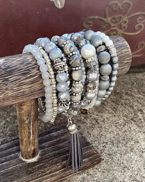 Excited to share this item from my #etsy shop: Stackable multi layered beaded stretch bracelet and silver tones Dragonfly Bracelet, Layered Jewelry, Beaded Stretch Bracelet, Etsy Jewelry, Im Happy, Stretch Bracelet, Multi Layering, Stretch Bracelets, Silver Bracelets