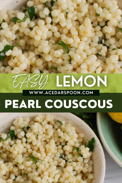 Couscous, Herb Couscous, Simple Couscous Recipes, Pearl Couscous Recipes, Pearl Couscous Salad, Mediterranean Couscous Salad, Mediterranean Couscous, Couscous Recipe, Pearl Couscous