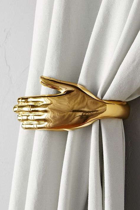 Handheld Tieback Pretty Interiors, Arch Inspiration, Style Marocain, Unique Curtains, Unique Cabinets, Anthropologie Uk, Curtain Hardware, Window Drapes, Curtain Tie Backs
