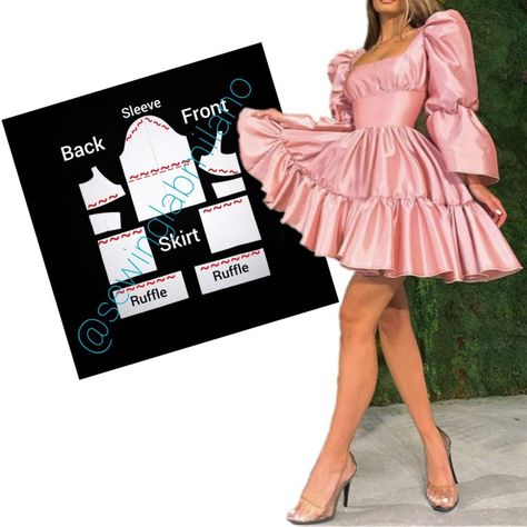 Couture, Tiered Dress Pattern, Sleeves Sewing, Stiff Fabric, Side Cutout Dress, Corset Sewing Pattern, Sewing Blouses, Diy Clothes Design, Gown Pattern