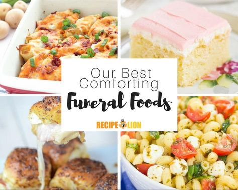 Funeral foods are best described as easy, comfort food recipes you can make and take with you to a funeral, wake, or other gathering after someone has passed as a gesture of compassion and support. Essen, Funeral Dinner, Funeral Foods, Funeral Sandwiches, Brunch Sandwich, Funeral Food, Easy Potluck Recipes, Easy Potluck, Pot Luck