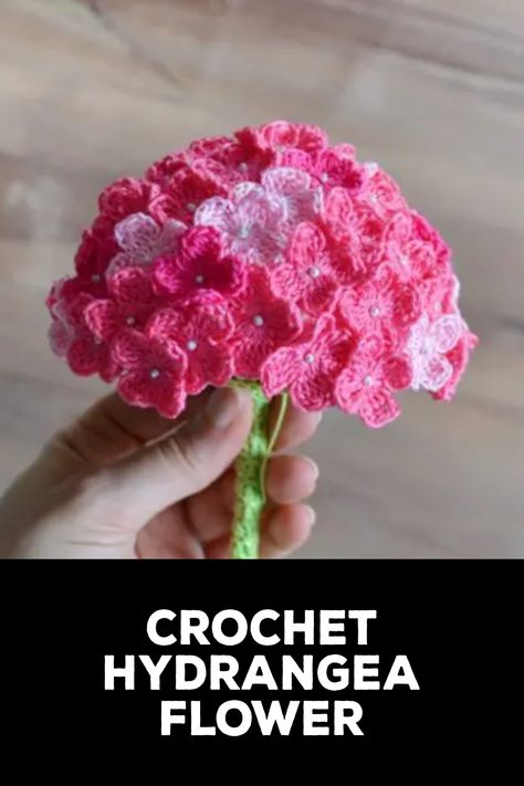 How to Crochet Hydrangea Flower Crochet Hydrangea, Crochet Viking Hat, Crochet Flower Bouquet, Crochet Giraffe Pattern, Crochet Rose Pattern, Crochet Puff Flower, Christmas Crochet Patterns Free, Crochet Baby Booties Pattern, Baby Crown