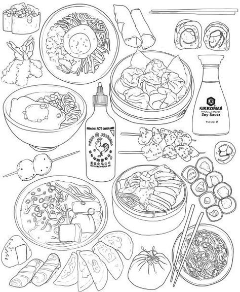 Sketch Note, Food Coloring Pages, صفحات التلوين, Detailed Coloring Pages, Adult Colouring Pages, Gambar Figur, Coloring Book Art, Cute Coloring Pages, Coloring Book Pages