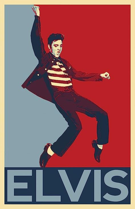 Amazon.com: Elvis Presley Illustration - Rock and Roll Music Icon Pop Art Poster Print (11x17 inches): Posters & Prints Elvis Presley Posters, Elvis Art, Party 2023, Vintage Pop Art, Horror Picture Show, Pop Art Posters, Elvis Presley Photos, Rock N Roll Music, Photo Vintage