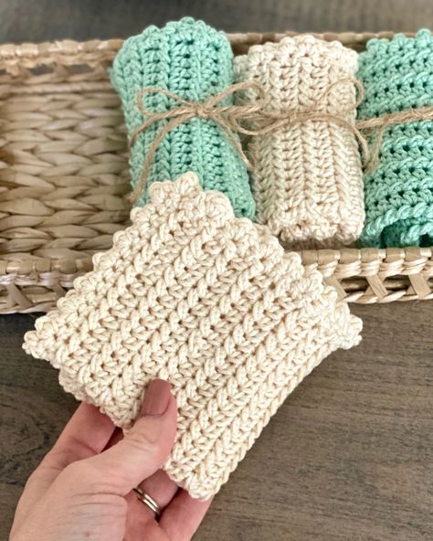 Farmhouse Dish Cloth Crochet Pattern – Cloud 9 Knots Crochet Pattern Shop Patchwork, Crochet Dishrags, Crochet Washcloth Free Pattern, Crochet Washcloth Free, Crochet Dish Cloth Free Pattern, Dishcloth Crochet, Crochet Washcloth Pattern, Kitchen Crochet, Crochet Potholder