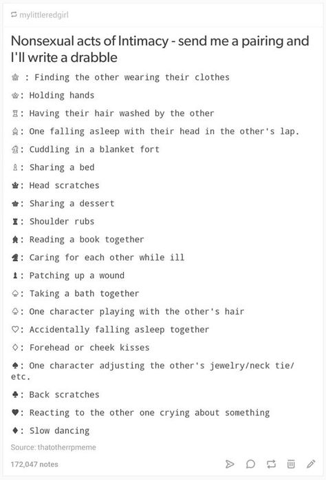 Romance Writing Challenge, Fluffy Romance Writing Prompts, Writing Romance Subplot, Different Types Of Affection, Writing Challenge Romance, Writing Prompts Funny Romance, What Does Romance Look Like, Soft Romance Writing Prompts, Romantic Things To Experience List