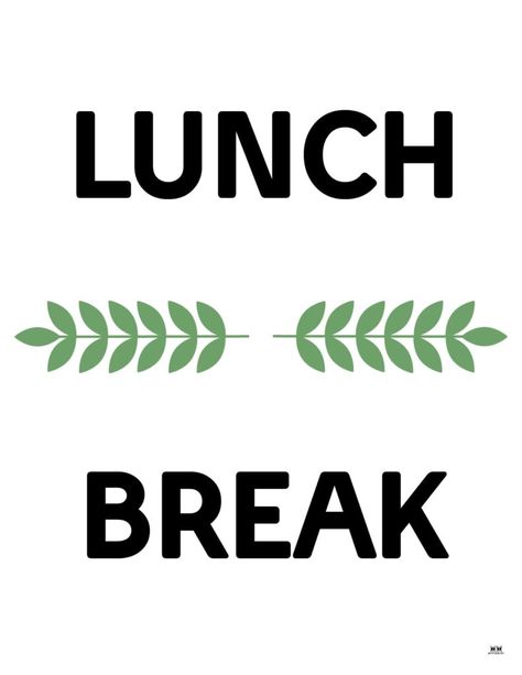 Let people know that you're on a short lunch break with one of these 15 FREE printable out to lunch signs. Print from any personal printer! Whats For Lunch Sign, Break Time Sign, Out To Lunch Sign Offices, Lunch Time Images, Lunch Break Sign, Out To Lunch Sign, Out Of Office Sign, Lunch Images, Lunch Hour