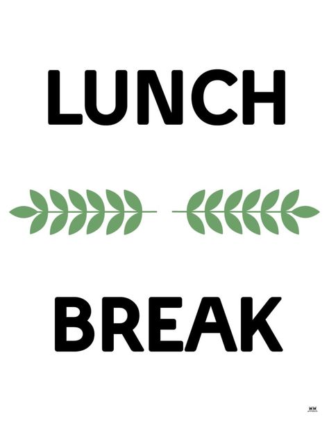 Let people know that you're on a short lunch break with one of these 15 FREE printable out to lunch signs. Print from any personal printer! Whats For Lunch Sign, Break Time Sign, Out To Lunch Sign Offices, Lunch Time Images, Lunch Break Sign, Out To Lunch Sign, Lunch Images, Lunch Hour, Whats For Lunch