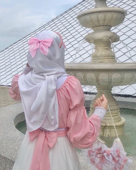 hijabi coquette dollette princess core royal core Glow Up Guide, 100 Affirmations, Aliexpress Finds, Pink Hijab, Fesyen Islam, K Pop Idol, Modele Hijab, Mode Hijabi, Fashion Top Outfits