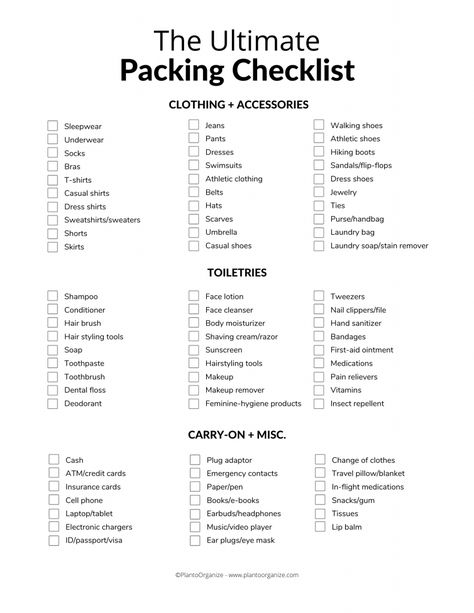 Packing List For Out Of The Country, Out Of Town Packing List, Overnight Checklist Packing Lists, Vacation Packing List 2 Week, Packing List For A Month Summer, Month Vacation Packing List, Organisation, One Month Vacation Packing Lists, Vacation Packing List 3 Days