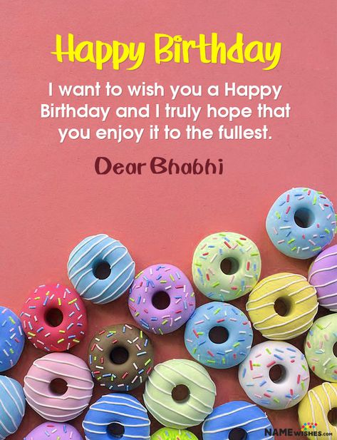 Name For Sister, Happy Birthday Donut, Birthday Wishes With Photo, Happpy Birthday, Name Edit, Birthday Wishes With Name, Beautiful Birthday Wishes, Special Birthday Wishes, Birthday Wish For Husband