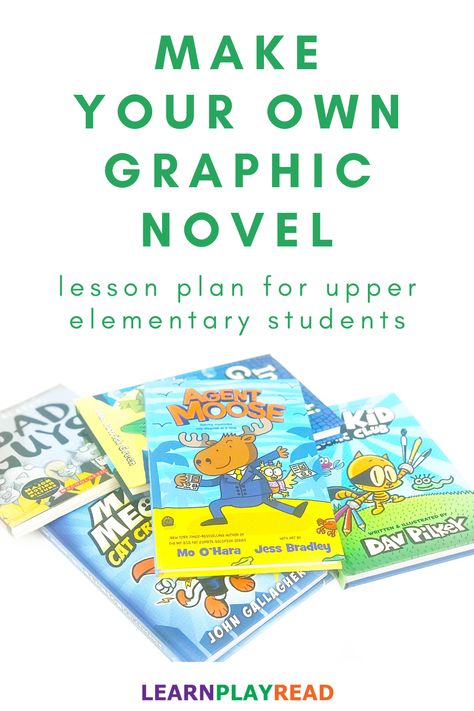 Upper Elementary School Library Lesson Plan: Graphic Novels Graphic Novel Lesson Plans Activities, Library Skills Elementary, Elementary School Club Ideas, Library Activities Elementary, Graphic Novel Display, Elementary Library Lessons, Elementary Library Activities, Fun Library Activities, Library Lesson Plans Elementary