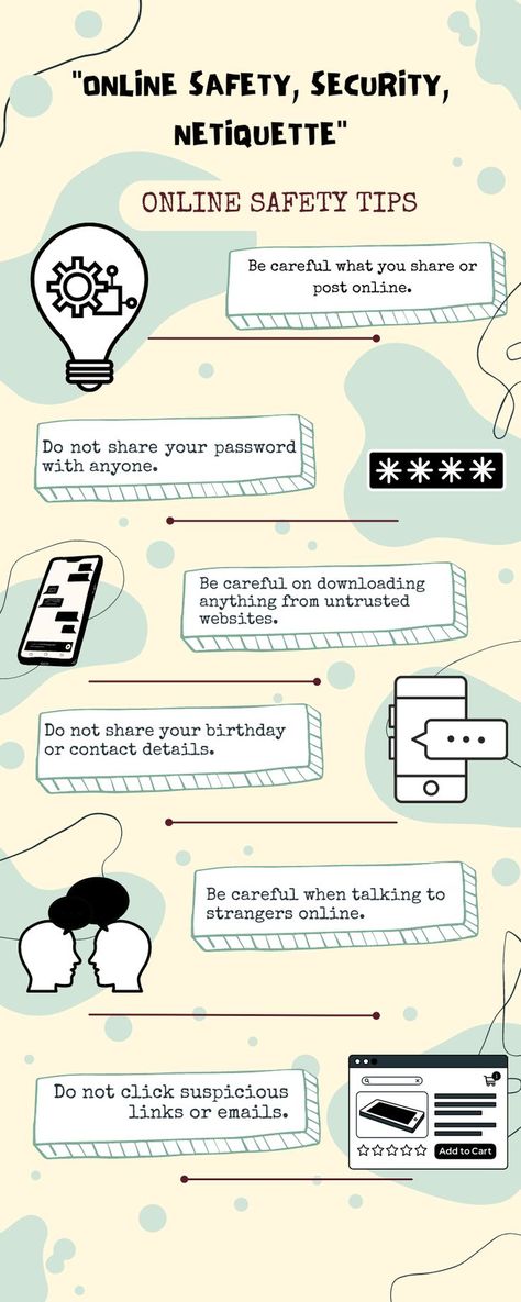 Netiquette Rule Poster, Poster About Online Safety And Security, Internet Safety Posters, Infographic Design About Netiquette, Netiquette Poster Making, Infographics About Ict, Social Media Etiquette Poster, Digital Safety Poster, Digital Poster About Netiquette