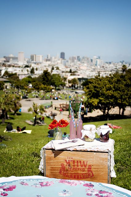 One of my favorite things to do: a picnic + people watching in Dolores Park. #wanderingsole Wood Crate Table, Wine Crates, Antique Wooden Boxes, Crate Table, Wine Boxes, Fancy Restaurants, Mission District, Vintage Picnic, Picnic Wedding