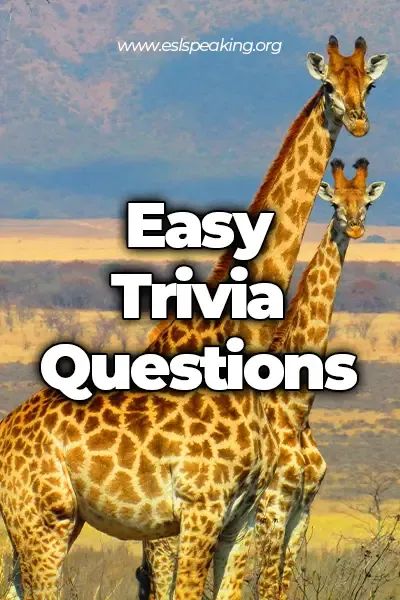 Check out the top 50 easy trivia questions for kids. Our fun trivia questions are about animals, sports, food, science, and geography. #trivia #triviaquestions #triviaforkids #questionsforkids #esl Trivia Questions And Answers For Kids, Trivia For Kids, Animal Trivia, Elementary Geography, Sports Trivia, Trivia Questions For Kids, Geography Trivia, Trivia Quiz Questions, Questions For Kids