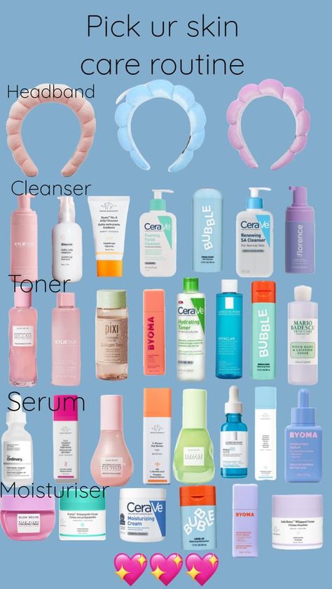 Choose Your Skincare, Affordable Preppy Skincare, Skin Care This Or That, Skin Care Routine Affordable, Skin Care Routine Bubble, Skincare Essentials List, Pick Your Skincare Routine, Preppy Skin Care Products, Combo Skin Care Routine