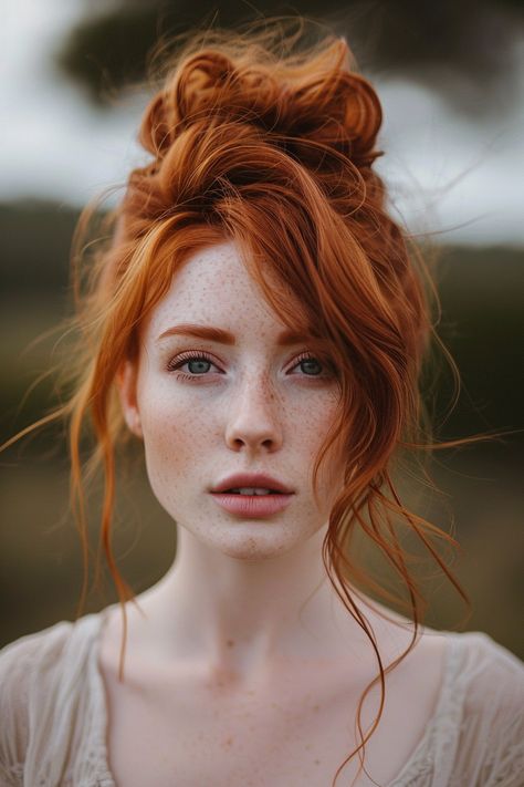 Hair Color For Fair Skin And Blue Eyes, Copper Hair Money Piece, Ginger Hair Woman, Ginger Hair With Money Piece, Red Hair Color Ideas, Women With Freckles, Canadian Women, Natural Red Hair, Red Haired Beauty