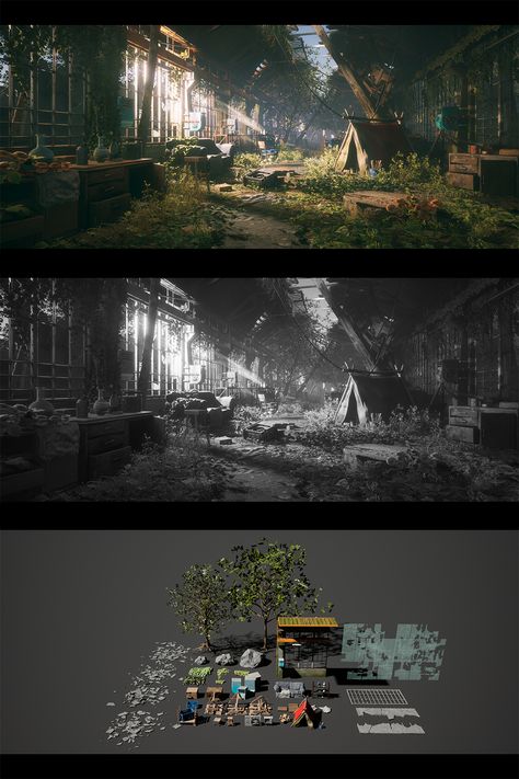 Blender 3d Environment Art, Environment 3d Art, 3d Environment Design, 3d Environment Concept Art, Blender Environment Design, Ue5 Environment, 3d Environment Modeling, Game Environment Design, Abandoned Environment