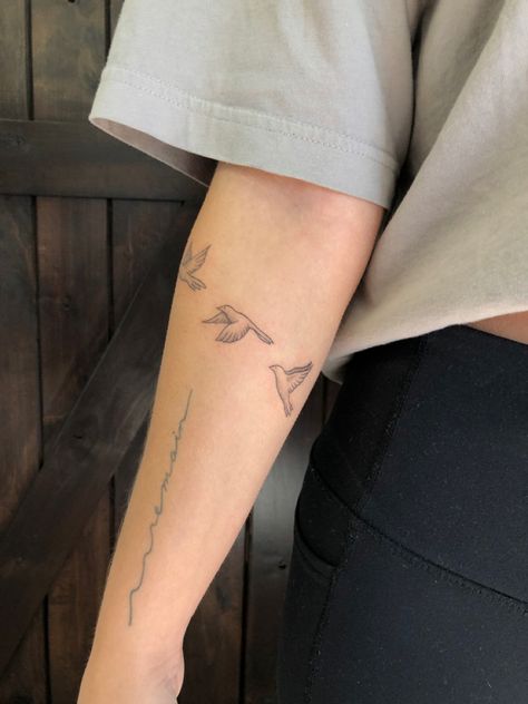 Wrap Around Bird Tattoo, Birds Tattoo Design For Women, Dove Tattoo Design For Women On Shoulder, 4 Bird Tattoos For Women, Bird Tattoo Dove, Enneagram 9 Tattoo, Detailed Dove Tattoo, Breaking Free Tattoo Strength, Doves In The Wind Tattoo