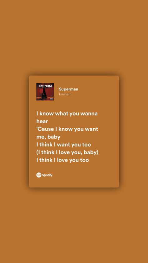 Eminem Wallpapers Lyrics Superman, Eminem Aesthetic Lyrics, Eminem Songs Lyrics, Superman Eminem Lyrics, Eminem Spotify Lyrics, Songs Ideas, Eminem Lyrics, Eminem Songs, Spotify Aesthetic