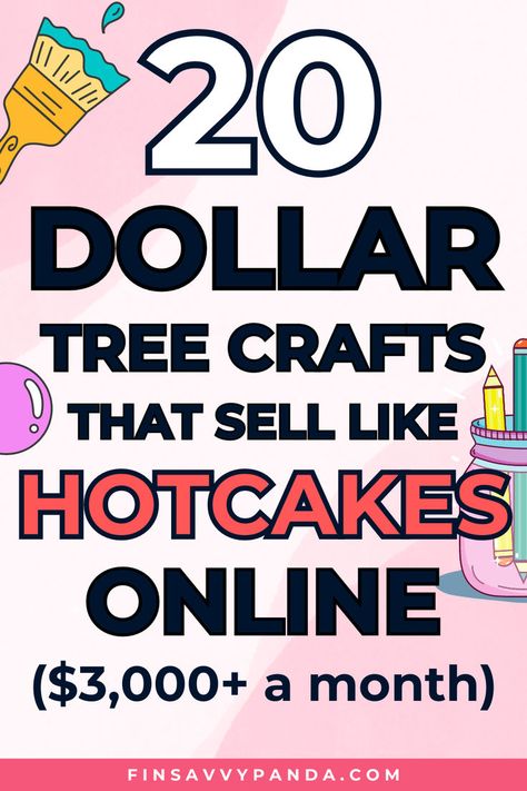 Profitable Crafts, Wooden Crafts Diy, Diy Projects To Make And Sell, Dollar Tree Gifts, Diy Gifts To Sell, Easy Crafts To Sell, Dollar Store Diy Organization, Arts And Crafts For Adults, Inexpensive Crafts