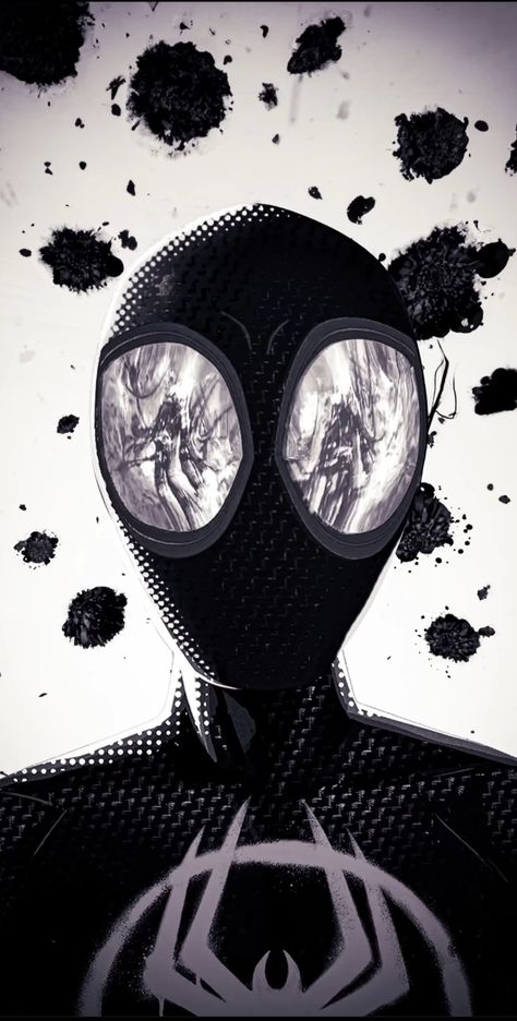 Black and White portrait of Miles Morales from Spiderman Across the spider verse Wallpaper Spiderman Comic Art, Image Spiderman, Miles Spiderman, Spiderman Drawing, Spider-man Wallpaper, 2160x3840 Wallpaper, Spiderman Spider, Pahlawan Marvel, Spider Art
