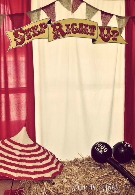 Vintage Circus Party (guest feature) - Celebrations at Home                                                                                                                                                     More Vintage Party Photos, Vintage Circus Theme, Vintage Circus Party, Halloween Circus, Creepy Carnival, Circus Carnival Party, Circus Wedding, Circus Decorations, Carnival Wedding