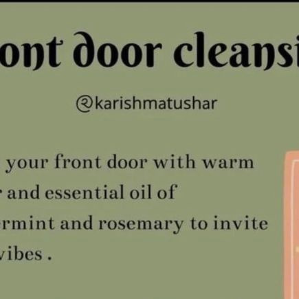 °•☆𝖂𝖎𝖑𝖑𝖔𝖜 𝖂𝖎𝖙𝖈𝖍𝖈𝖗𝖆𝖋𝖙☆•° on Instagram: "Ever done a front door cleanse? 👆🏼 Credit: @karishma.tushar" Front Door Witchcraft, Front Door Wash Witchcraft, Front Door Cleansing Ritual, W.i.t.c.h Aesthetic, Black Magick, Cleanse Me, Modern Witch, Witchy Vibes, Morning Star