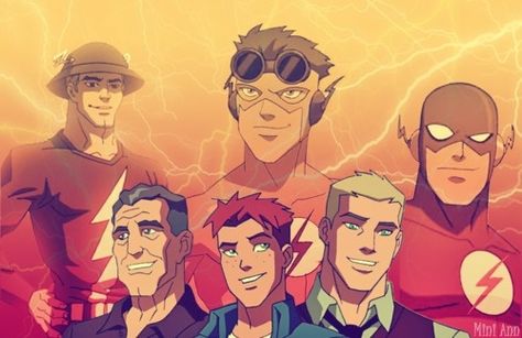 It doesn't take blood and the speed  force to make a family Green Arrow, Jay Garrick, Flash Family, Secret Identity, Wally West, Kid Flash, Univers Dc, Barry Allen, Detective Comics