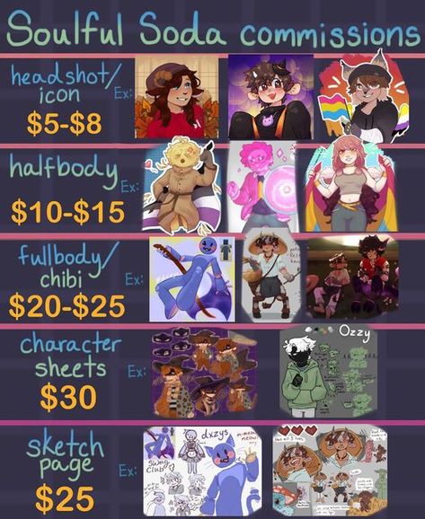 Commission Sheet Example, Character Commission Sheet, Digital Art Commission Prices, Commission Prices Sheet, Commissions Open Template, Commission Art Ideas, Art Commissions Prices, Art Commissions Sheet, Commission Sheet Template Art
