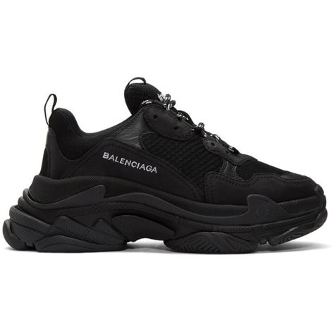 BALENCIAGA BALENCIAGA BLACK TRIPLE S SNEAKERS. #balenciaga #shoes Balenciaga Triple S Black, Shoes Balenciaga, Black Balenciaga, Balenciaga Mens, Balenciaga Sneakers, Balenciaga Black, Baskets Nike, Balenciaga Shoes, Balenciaga Triple S