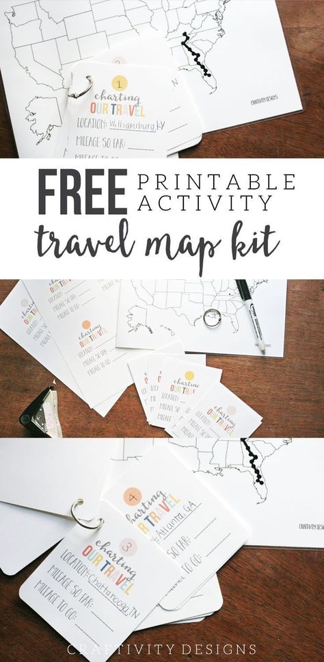 "Map My Trip" for Kids! A travel activity that teachs children about directions, maps, and mileage. Plus, kids can chart travel on a road trip. Free Printables! by Craftivity Designs Road Trip Printables, Kids Travel Activities, Travel Printables, Road Trip Map, Road Trip Activities, Map Template, Maps For Kids, Free Printable Activities, Road Trip Games