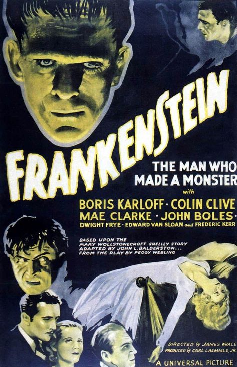 Frankenstein (1931) [2000  3084] Frankenstein Film, Frankenstein 1931, Poster Club, Boris Karloff, Classic Movie Posters, High Pictures, Best Horror Movies, Sci Fi Horror, Girl Movies