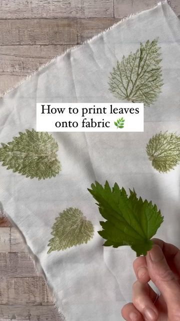 NATURAL DYEING | REBECCA DESNOS on Instagram: "Nettle prints 😍🌿 This one of my favourite feel-good projects 🤗 It’s so satisfying to make realistic prints on cloth. Follow the techniques in Plant Dye Zine for the longest lasting prints that don’t wash out of the fabric. Order the book in print or digital via my website, rebeccadesnos.com. Other great leaves to print include sage, yarrow, parsley, mint & lemon balm. Any leaf that’s tender and moist is worth trying. It won’t work with dry, shiny leaves like eucalyptus or bay. It works beautifully with deeply pigmented flowers too! Despite the frosts here, there are still some nettle leaves around to try this 🥳 👉 Are you keen to give it a go? 👉 If you’ve done it before - what are your favourite local plants to print with? 🌿🌸 #plantpoun Flower Staining Fabric, Dye Clothes Diy Natural, Diy Natural Dye, Leaf Printing On Fabric, Natural Fabric Dyeing Techniques, Plant Dyeing, Eco Printing Textiles, Natural Dyeing Techniques, Leaf Printing