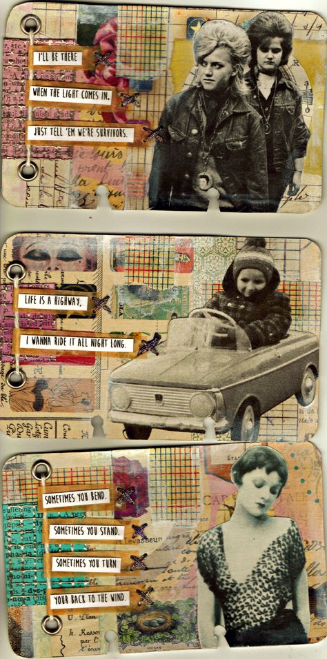 Mixed Media Tutorials, Life Is A Highway, Smash Journal, Glue Book, Atc Cards, Mixed Media Projects, Mixed Media Art Journaling, Bingo Cards, Artist Trading Cards