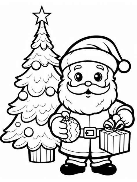 Santa Coloring Pages | Hue Therapy Christmas Drawings For Kids, Santa Coloring, Grinch Coloring Pages, Merry Christmas Coloring Pages, Kids Christmas Coloring Pages, Christmas Colouring Pages, Santa Coloring Pages, Free Christmas Coloring Pages, Christmas Tree Coloring Page