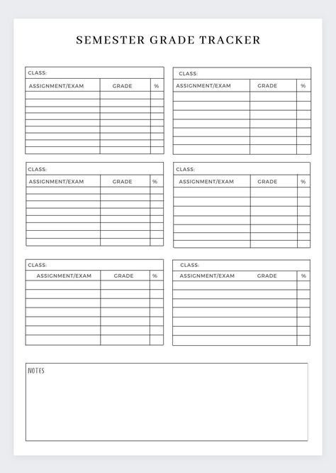 Grade Tracker, Assignment Planner, Assignment Tracker, Student Planner, Colleg freeprintableblogplanner #monthlyplannerpages #ramadanplanner2024✔️ Organisation, Student Assessment Tracker, Good Notes Student Planner, Grade Tracker Sheet, Homework Schedule College, Aesthetic Planner Ideas School, Study Tracker Template, Semester Planner Template, Grade Tracker Template