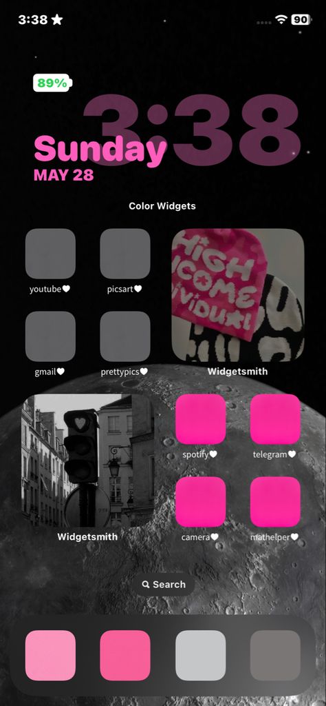 Widget Format Ideas, Phone Asethic Ideas, Focuses Iphone, Pink Phone Layout Ideas, Raw Pfp, Snapchat Layout, Wallpaper Ideas Ipad, Iphone Widgets Ideas, Iphone Lockscreen Ideas