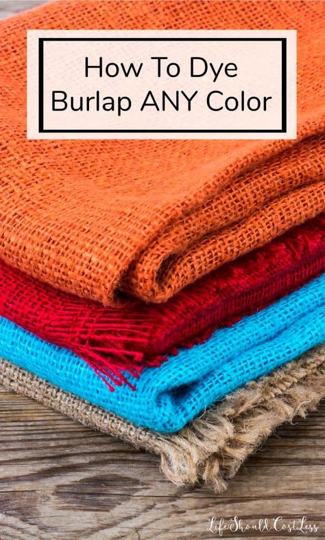 Tela, Diy Burlap Bags, Wrapping Room, Burlap Crafts Diy, Twine Crafts, Colored Burlap, Burlap Projects, Painting Burlap, Burlap Tote