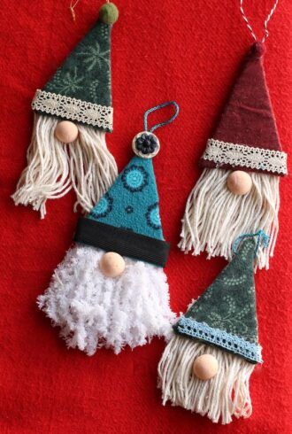 Easy Christmas Crafts and Activities for Kids - Happy Hooligans Juleverksted For Barn, Yarn Scraps, Trees Fabric, Braided Rag Rugs, Folded Fabric Ornaments, Christmas Crafts To Sell, Diy Christmas Ornaments Easy, Quilted Christmas Ornaments, Lace Crafts