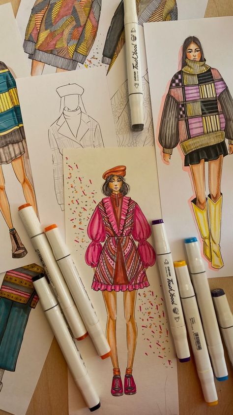 Lukisan Fesyen, Fashion Sketchbook Inspiration, Fashion Illustration Portfolio, Fashion Illustration Tutorial, Fashion Illustration Collage, Fashion Design Books, Fashion Figure Drawing, Fashion Illustrations Techniques, Fashion Drawing Sketches