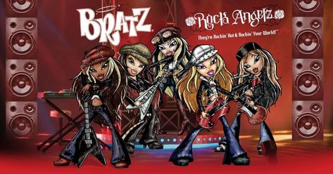 Bratz Artwork, Bratz Rock Angelz, Bratz Art, Mcbling Fashion, Aesthetic Cartoon, Brat Doll, Aesthetic Ig, Doll Aesthetic, Bedroom Wall Collage