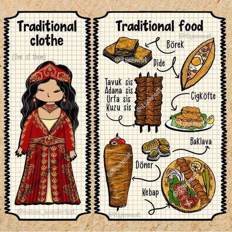 🌍 Traditional Turkish clothes with a small video 😍 + some of the Turkish food we can eat 😋... Essen, Cultural Turkish Clothing, Turkish Clothing Women Traditional Dresses, Turkey Traditional Food, Turkey Culture Aesthetic, Turkey Traditional Clothes, Traditional Turkish Food, Traditional Turkish Clothing Women, Turkish Clothing Women