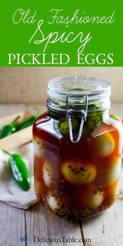 Jalapeno Pickled, Spicy Pickled Eggs, Pickled Quail Eggs, Pickled Egg, Pickled Eggs Recipe, Pickled Vegetables Recipe, Keto Protein, Home Canning Recipes, Pickled Eggs