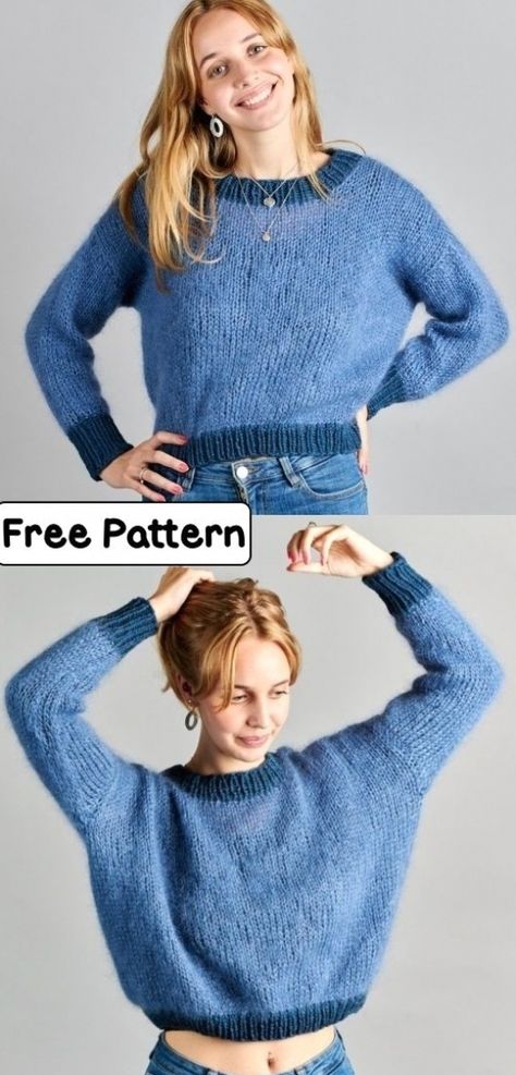 50+ Free Sweater Knitting Patterns for Women #knitting #crochet #macrame Couture, Jumper Patterns Knitting Free, Knitting Jumper Pattern Free Women, Baby Sweater Knitting Pattern Free, Knitted Jumper Pattern Free, Free Sweater Knitting Pattern, Jumper Patterns For Women, Easy Sweater Knitting Patterns Free, Knit Pullover Pattern Free