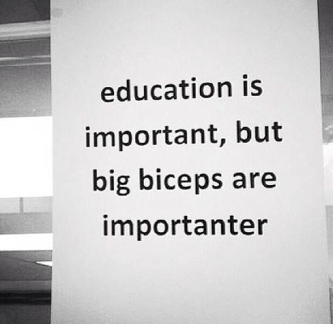 Big biceps are importanter Funny Quotes, Funny Memes, Gym Motivation, Powerlifting, Motivational Quotes, Bicep Gym, Powerlifting Motivation, Big Biceps, Gym Quote