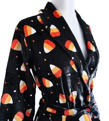 Candy Corn Halloween, Cozy Shawl, Plush Robe, Stay Spooky, Cat Pajamas, Slides Women, Pajama Robe, Womens Robes, Dream Clothes